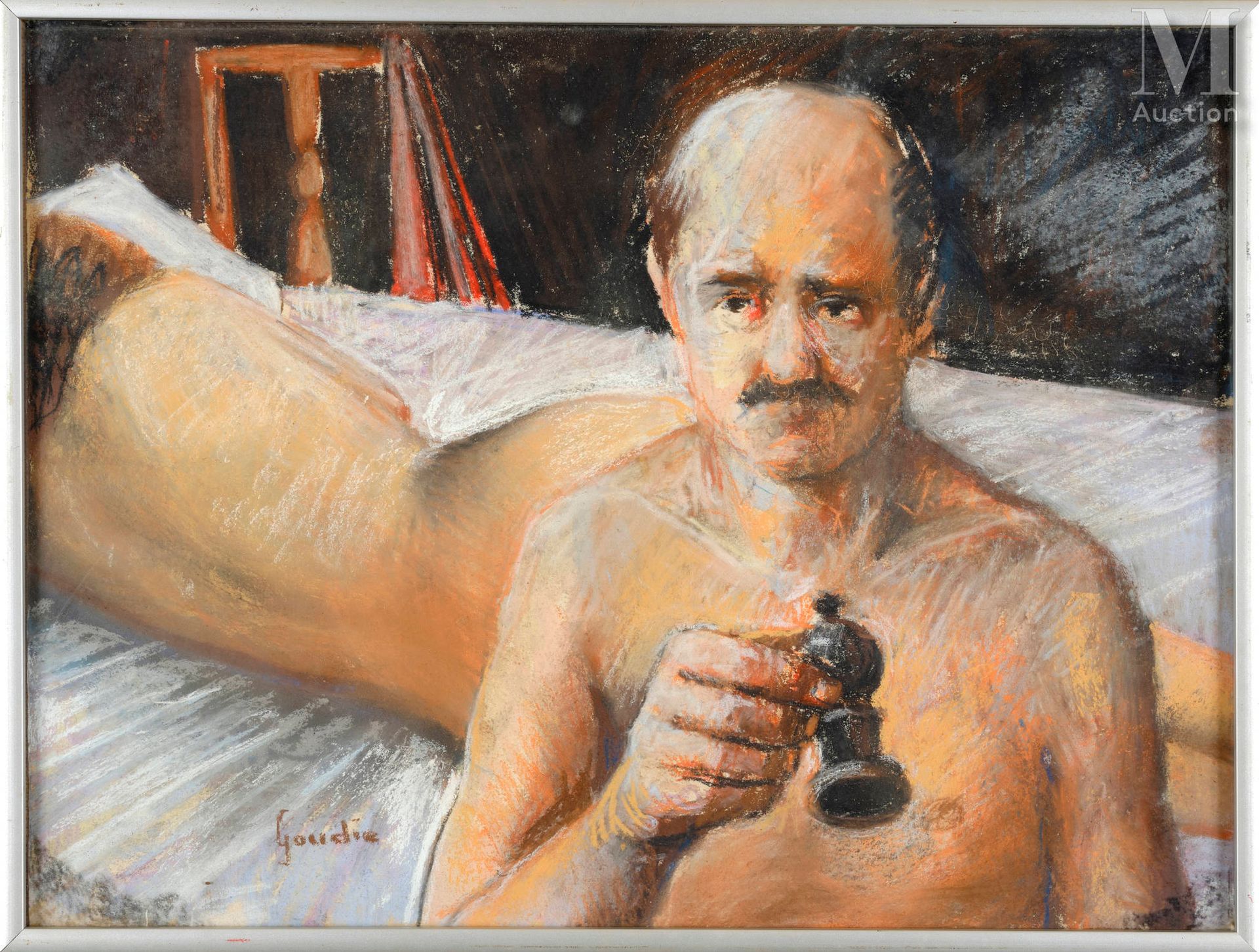 Alexander GOUDIE (1933-2004) Fumeur d'opium
Pastel sur papier, signé en bas à ga&hellip;