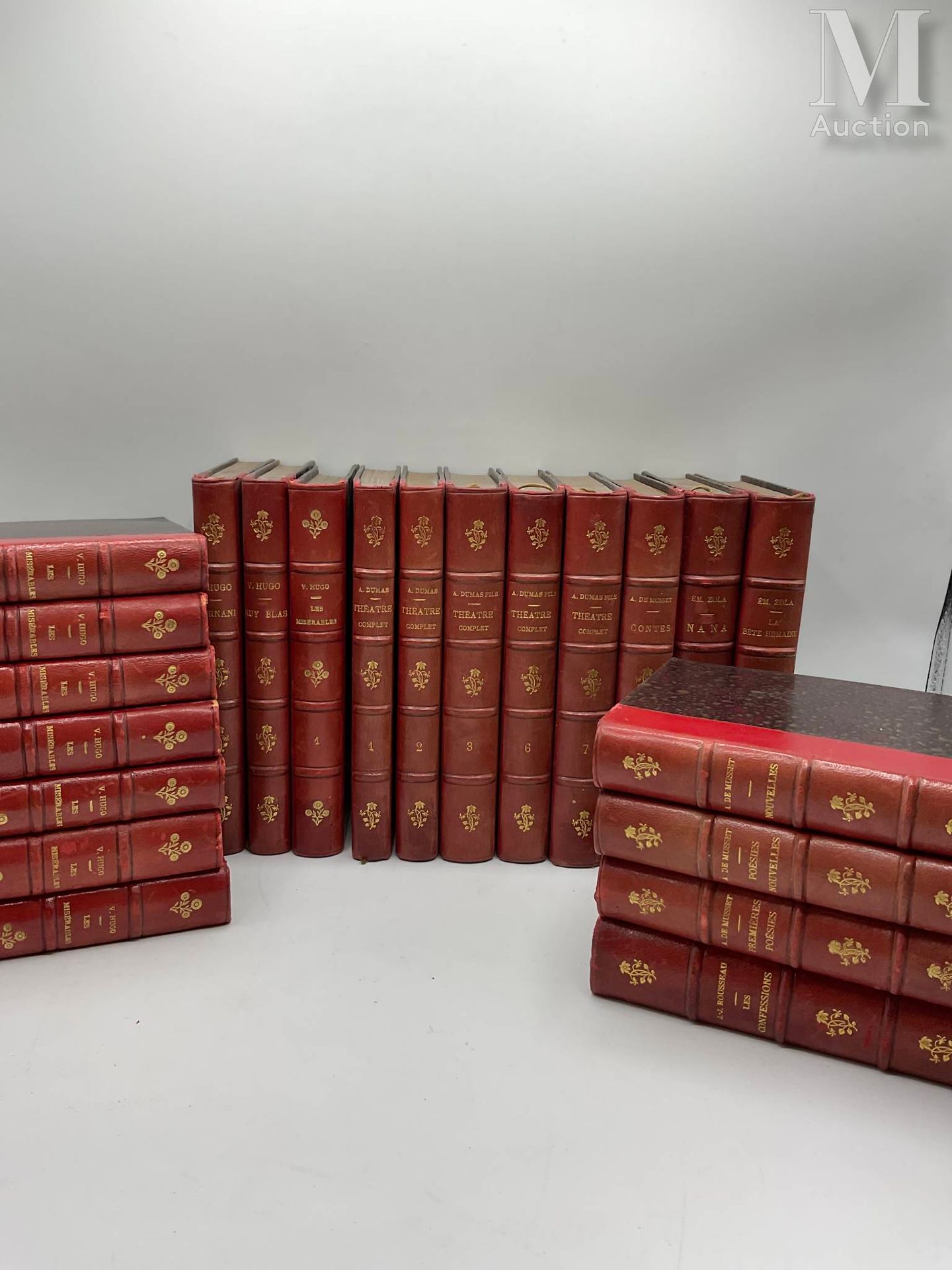 Bibliothèque Charpentier, 22 volumes - 娜娜》，埃米尔-左拉
- 人类的野兽》，埃米尔-左拉
- 忏悔录》，J.-J. 卢&hellip;