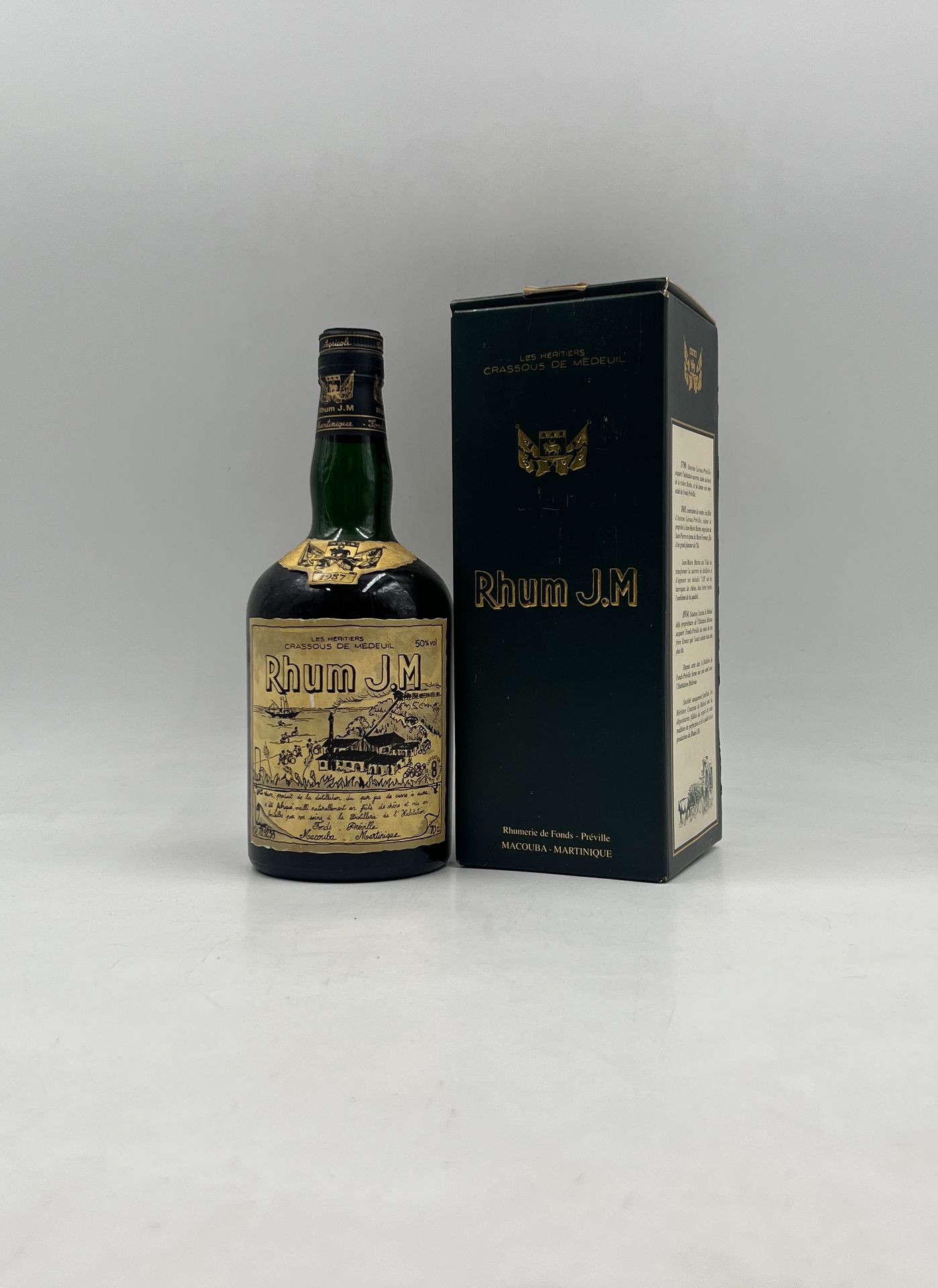 RHUM, J.M 1987 1 bouteille RHUM, J.M 1987 (coffret)