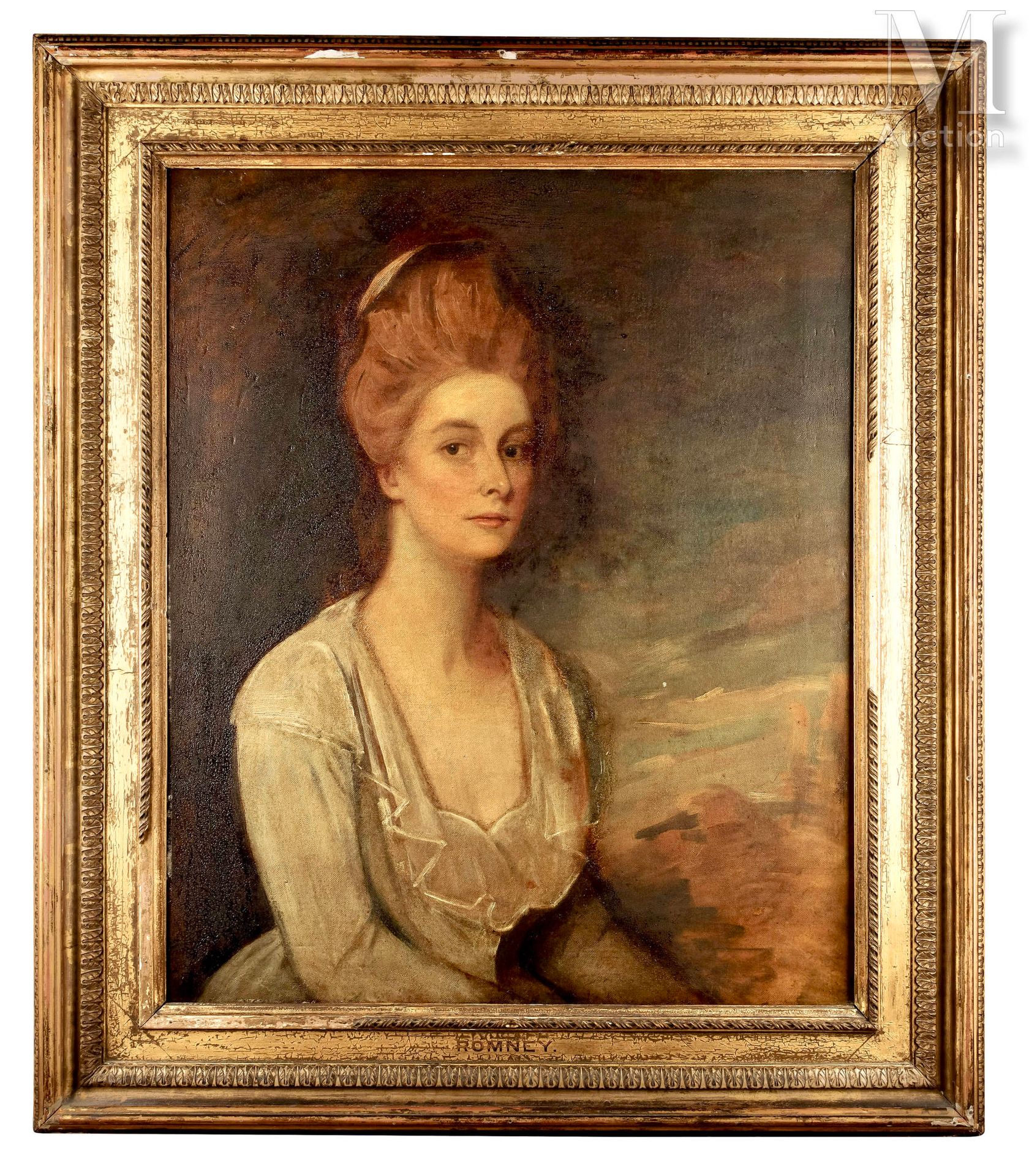 * ECOLE ANGLAISE du XIXe siècle Atelier de George ROMNEY
Portrait de femme à la &hellip;