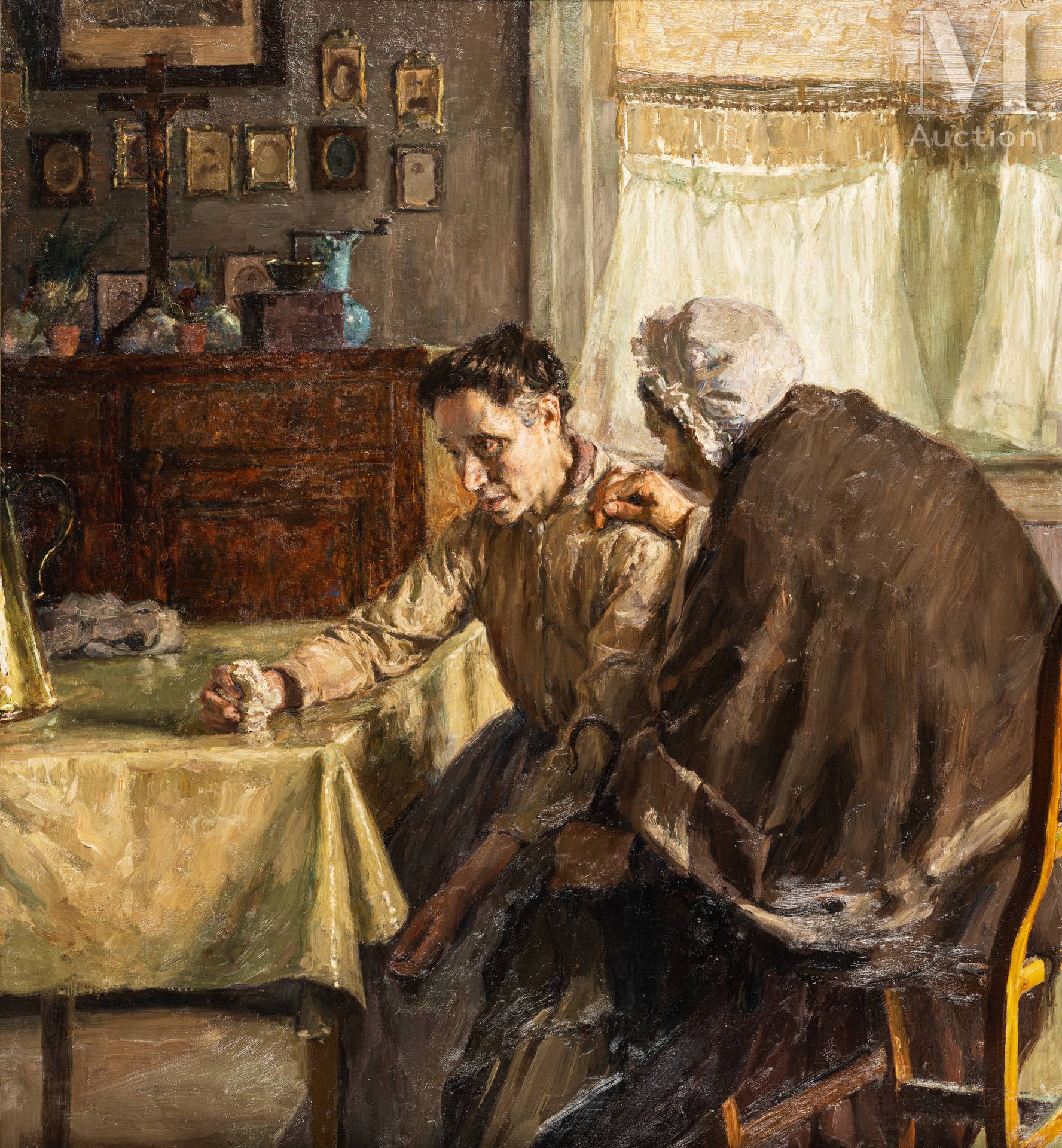 *Leo VAN AKEN (1857-1904) La consolation
Huile sur toile
139 x 126 cm
Signée en &hellip;