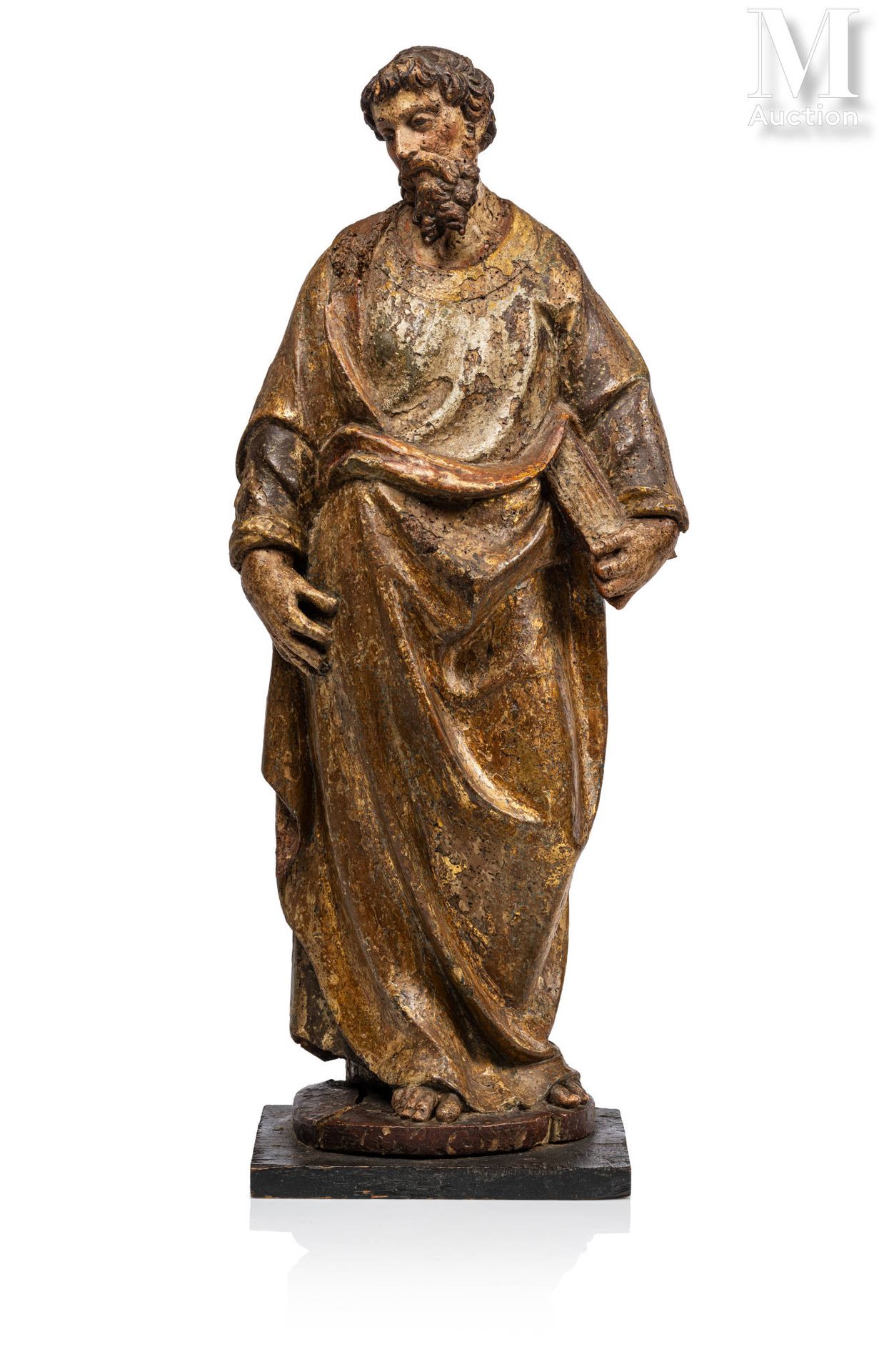 Italie, XVIIème siècle Saint Mathieu ou saint Paul
Statue d'applique, le dos évi&hellip;