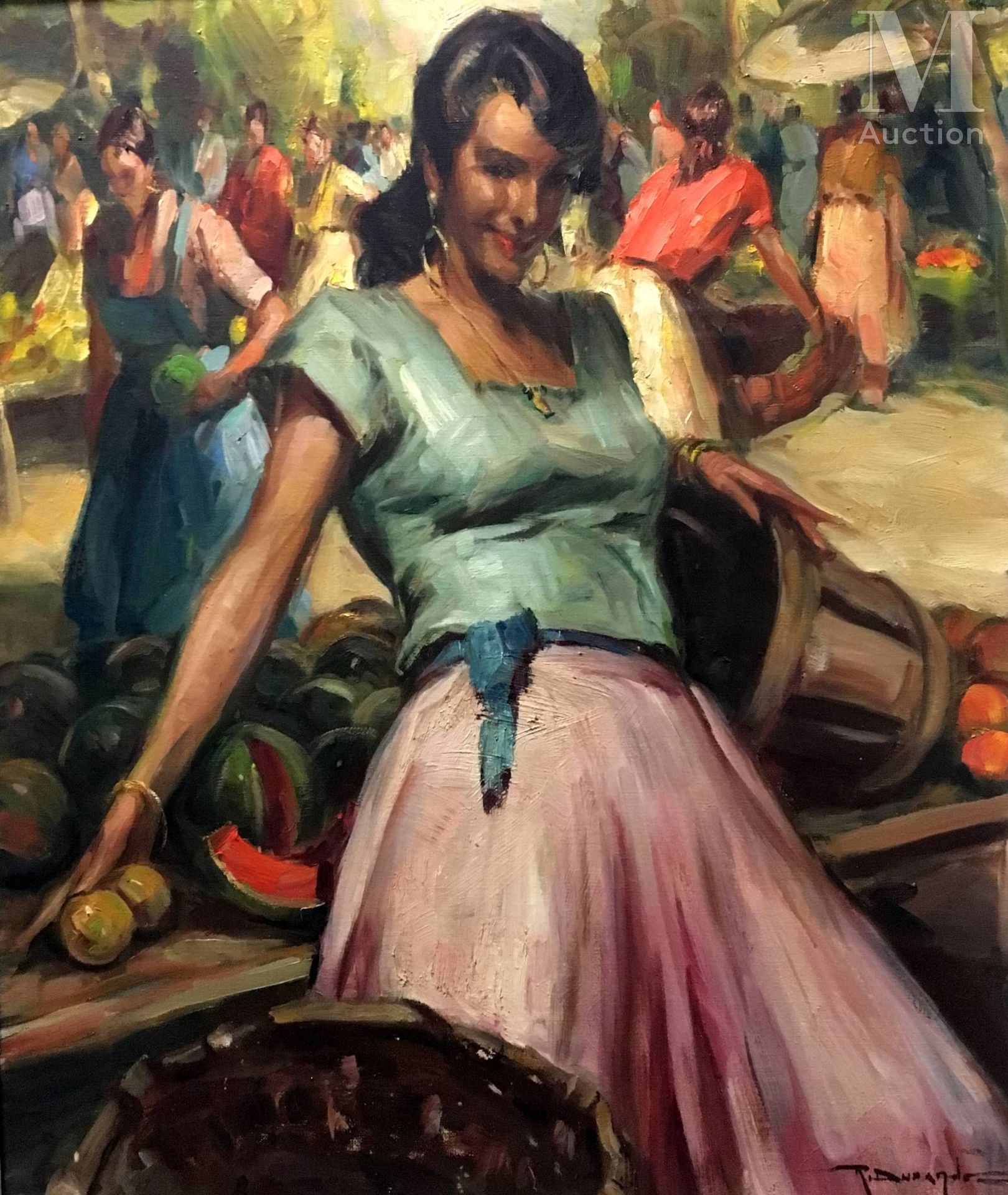 Richard DURANDO-TOGO (1910 - ?) L'Andalouse
Huile sur toile
64 x 54 cm
Signé en &hellip;