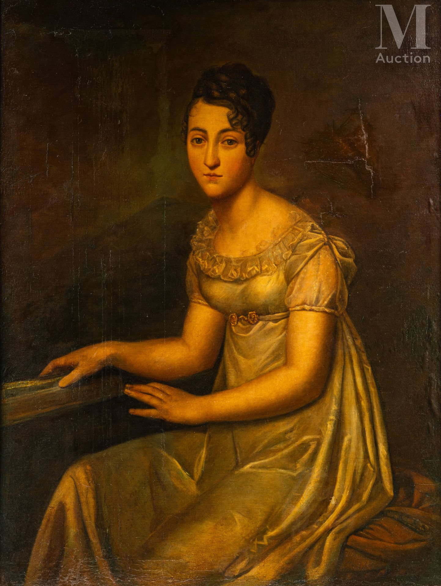 * Ecole FRANCAISE 1811 Portrait de Madame Pierre Boniface Thierry
Toile marouflé&hellip;