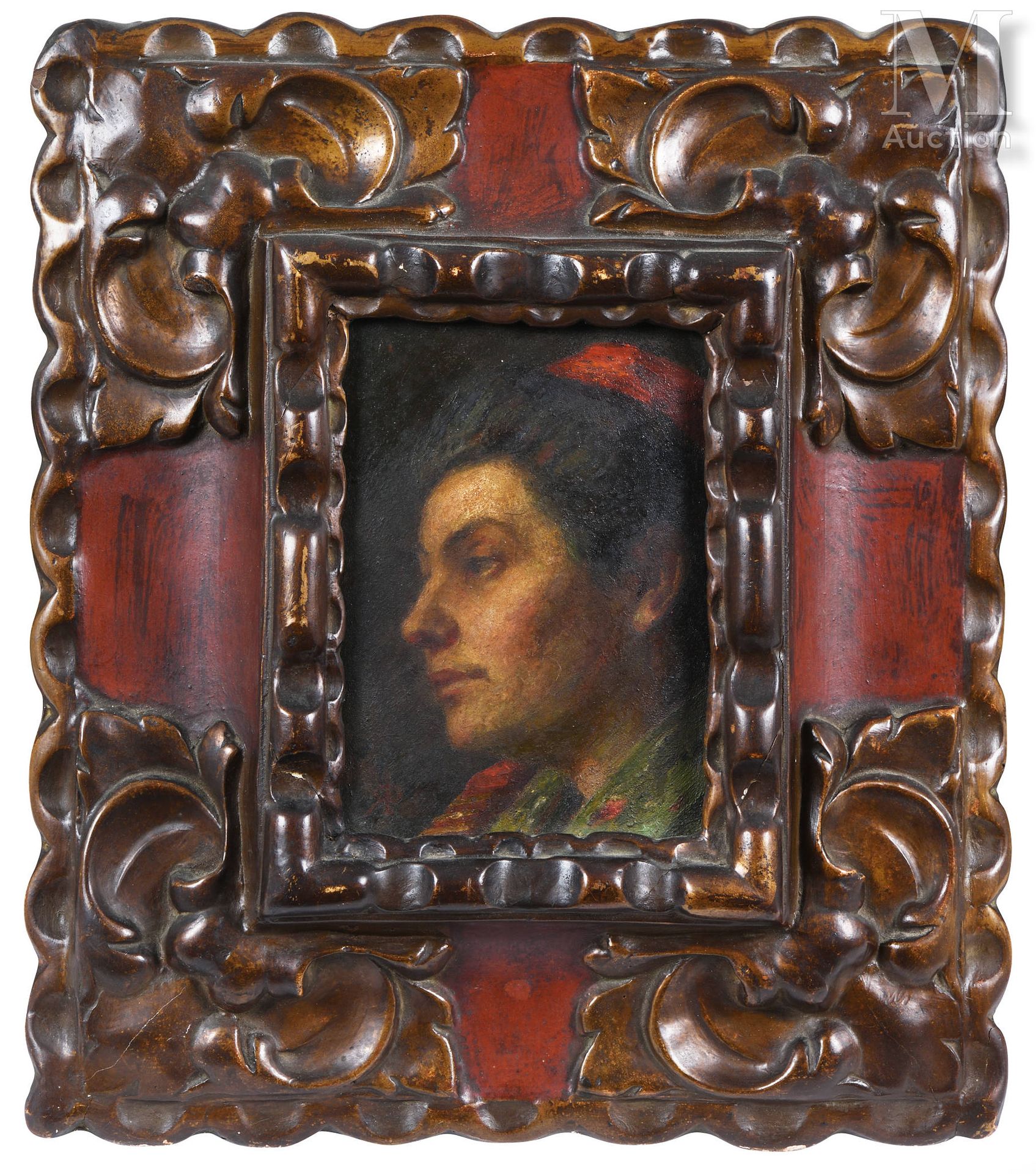Ecole FRANCAISE du XIXème siècle Portrait d’homme
Peinture sur bois
15,5 x 11cm