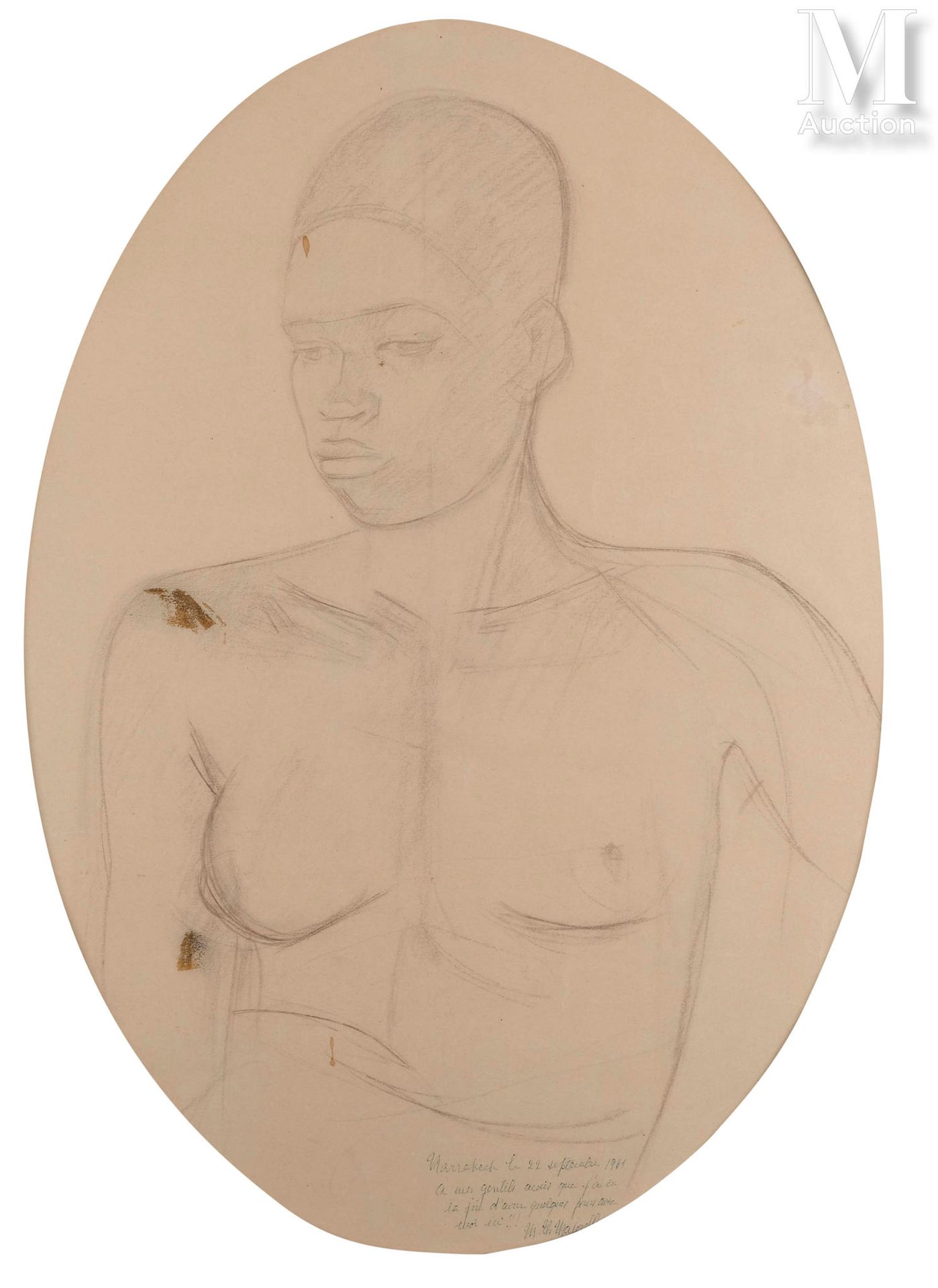 Jacques MAJORELLE (Nancy 1886 - Paris 1962) Portrait de femme en buste
Crayon no&hellip;