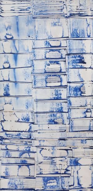 Herbert Zangs (1924-2003) Peintures, 1969 Peinture acrylique bleue sur fond blan&hellip;