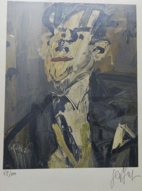 GEN PAUL 
Composition abstraite, portrait d'homme
Lithographie
SBD et n° en bas &hellip;