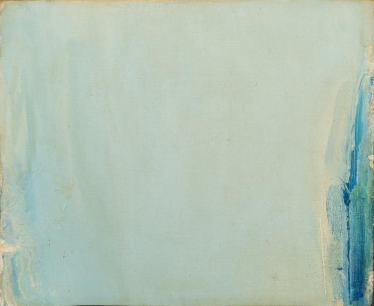 Null Olivier DEBRE (1920-1999) 

Bleu pâle, Royan, 1979 

Huile sur toile signée&hellip;