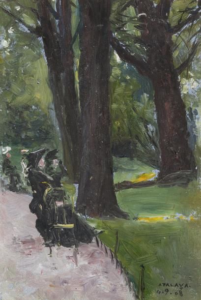 Null Enrique ATALAYA (Murcie 1851- Paris 1914) 


Femmes au parc 


Huile sur ca&hellip;