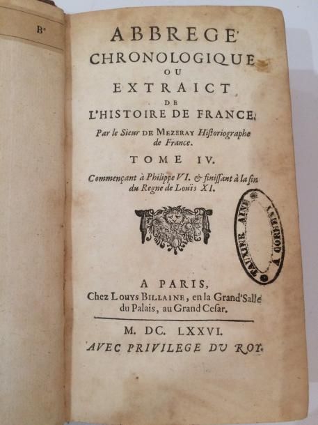 Null Abbrege Chronologique ou Extraict de l'Histoire de France. 

Par le Sieur D&hellip;