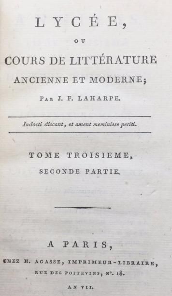 Null J.F LAHARPE (1739 - 1803)

Cours de littérature ancienne et moderne

A Pari&hellip;