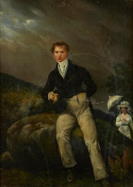 Null Michel Martin DROLLING

(Paris 1789 - 1851)

Portrait d’un dandy sur un fon&hellip;