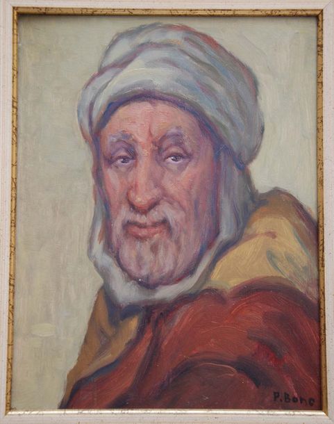 Null Primitif BONO (1880 - 1955)


Portrait d'homme au turban


Huile sur carton&hellip;
