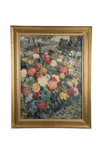 Null ALTMANN Alexandre (1878 - 1932) 
Parterre de fleurs 
Huile sur toile d'orig&hellip;