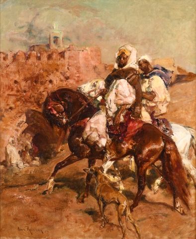 Null Henri ROUSSEAU (La Caire 1875 - Aix en Provence 1933) 
Cavalier marocain et&hellip;