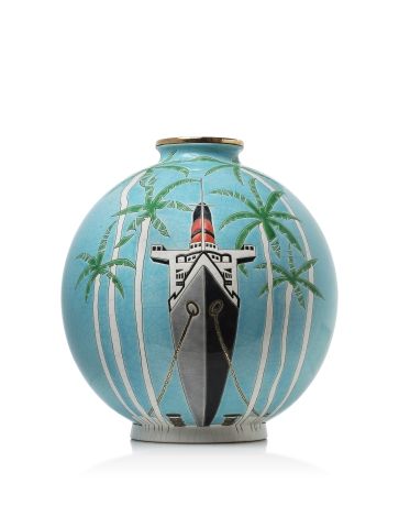 Null Danillo CURETTI ( XXème) pour LONGWY
"Miami mon amour"
Important vase sphér&hellip;