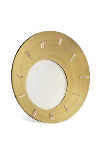Null Studio MATHIAS
Miroir circulaire en laiton doré et application de cristal d&hellip;