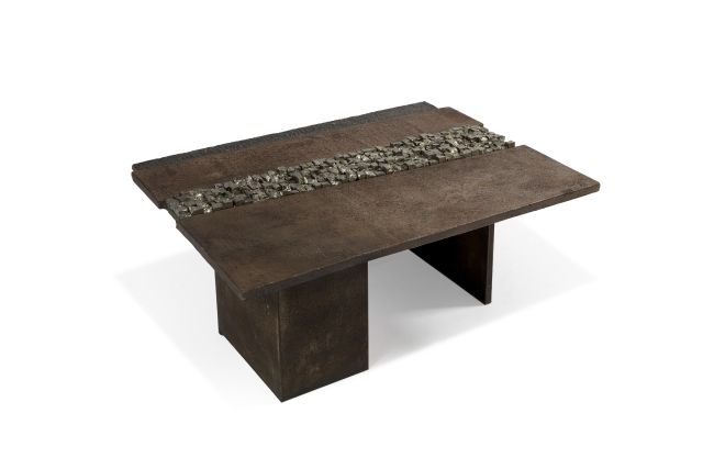 Null Pia MANU (Xxème)
Table basse en céramique émaillée beige, mosaïque de pyrit&hellip;
