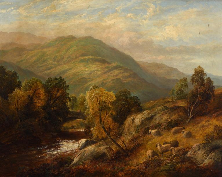 Null Thomas WHITTLE 
(1803 - 1887)
L'été dans les collines Galloises
Sur sa toil&hellip;