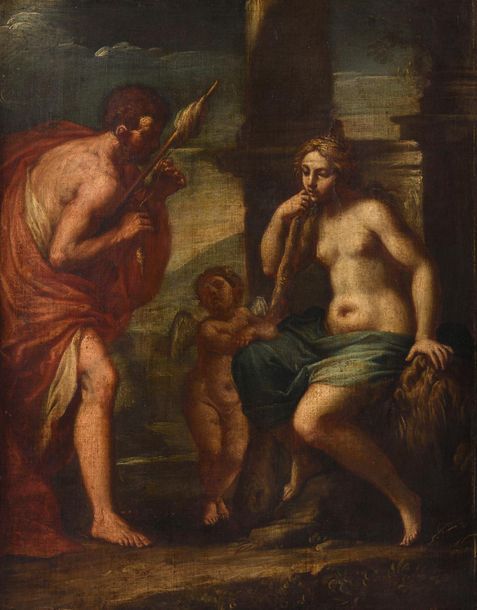 Null Ecole ITALIENNE du XVIIIème siècle
Hercule et Omphale
Toile
45,5 x 35,5 cm
&hellip;