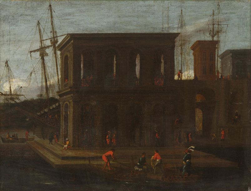 Null Ecole ITALIENNE du XVIIIème siècle, suiveur d'Alessandro SALUCCI
Barques de&hellip;