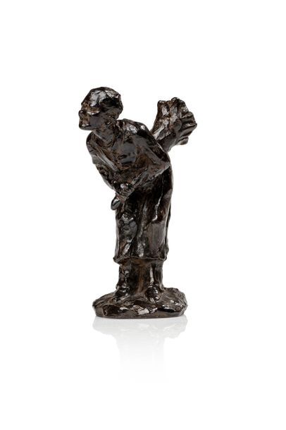 Null D'après Honoré DAUMIER 
Le valet de chambre 
Sculpture en bronze à patine b&hellip;