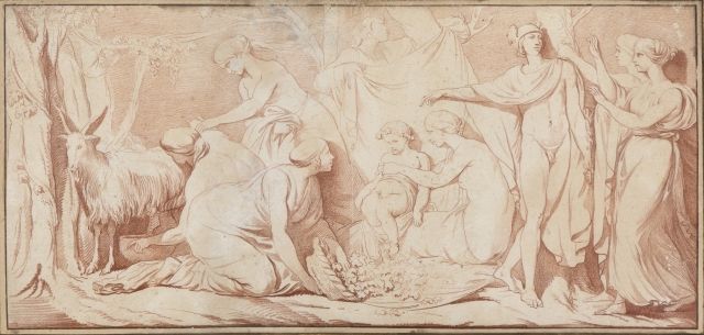 Null Louis-Claude VASSE (Paris 1716 – 1772)
L’éducation de Jupiter
Sanguine
21 x&hellip;