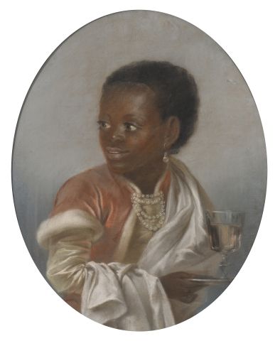 Null Ecole FRANCAISE du XVIIIème siècle 
Jeune serviteur noir
Pastel sur papier &hellip;