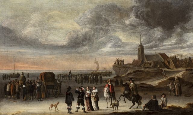 Null Cornelis BEELT
(Rotterdam 1640 – Haarlem 1702)
La plage de Scheveningen ave&hellip;