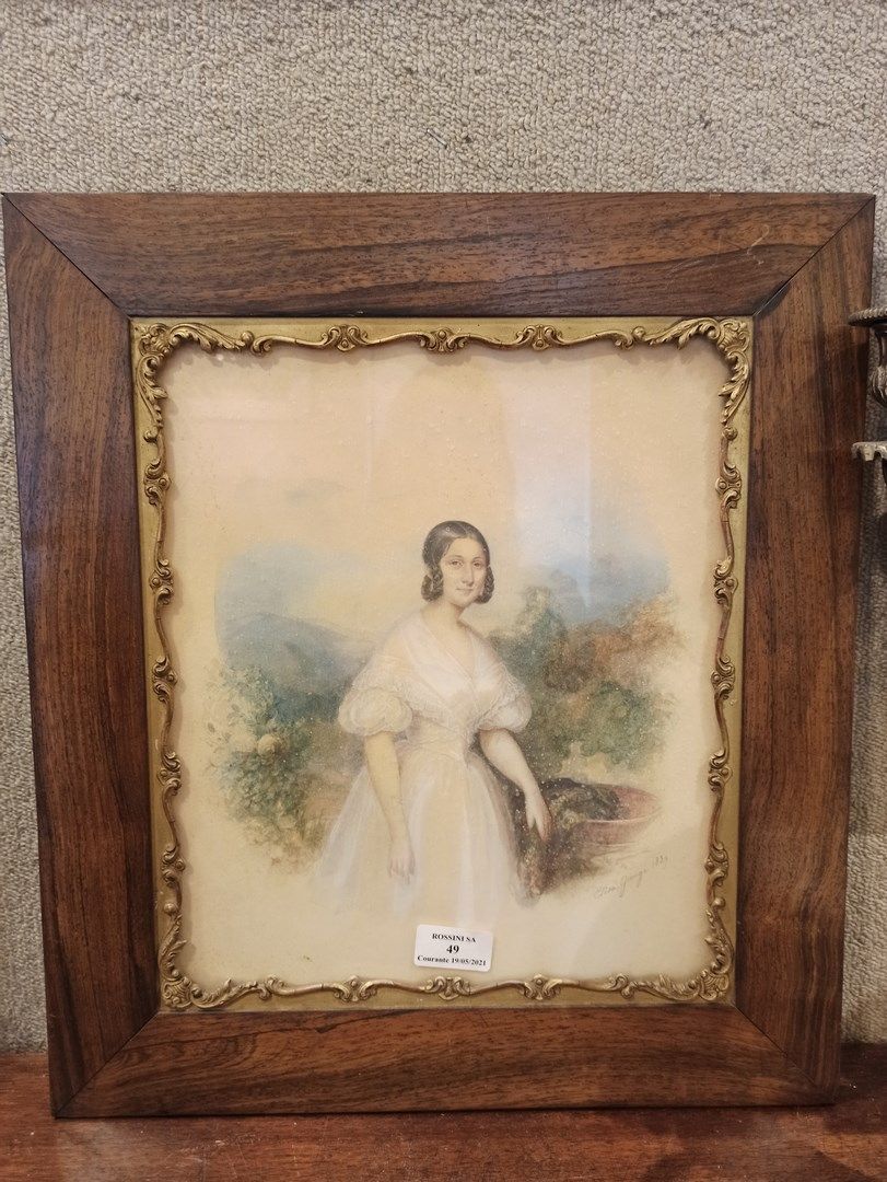 Null 
艾丽莎·甘格



一个年轻女孩的全长画像，1839年



水彩