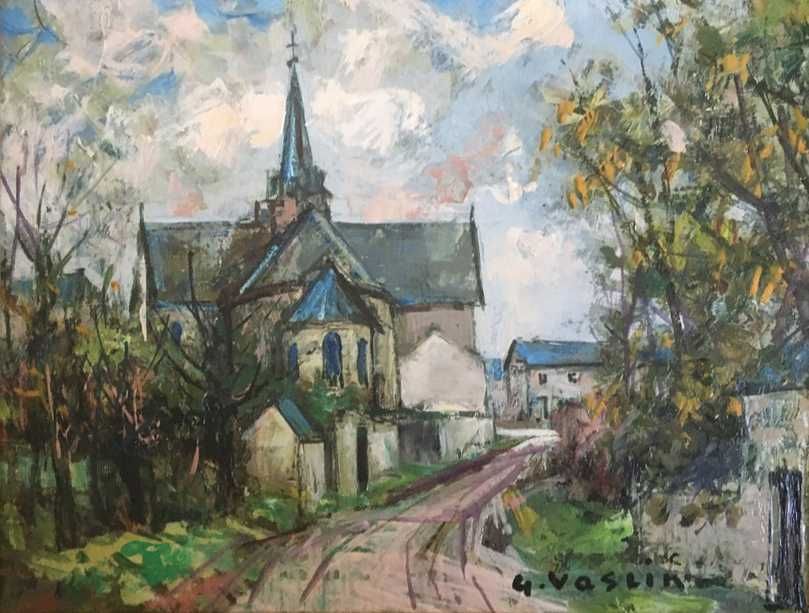 Null VASLIN Georges , 1921

Saint-Léger-des-Bois

Oil on canvas, signed lower ri&hellip;