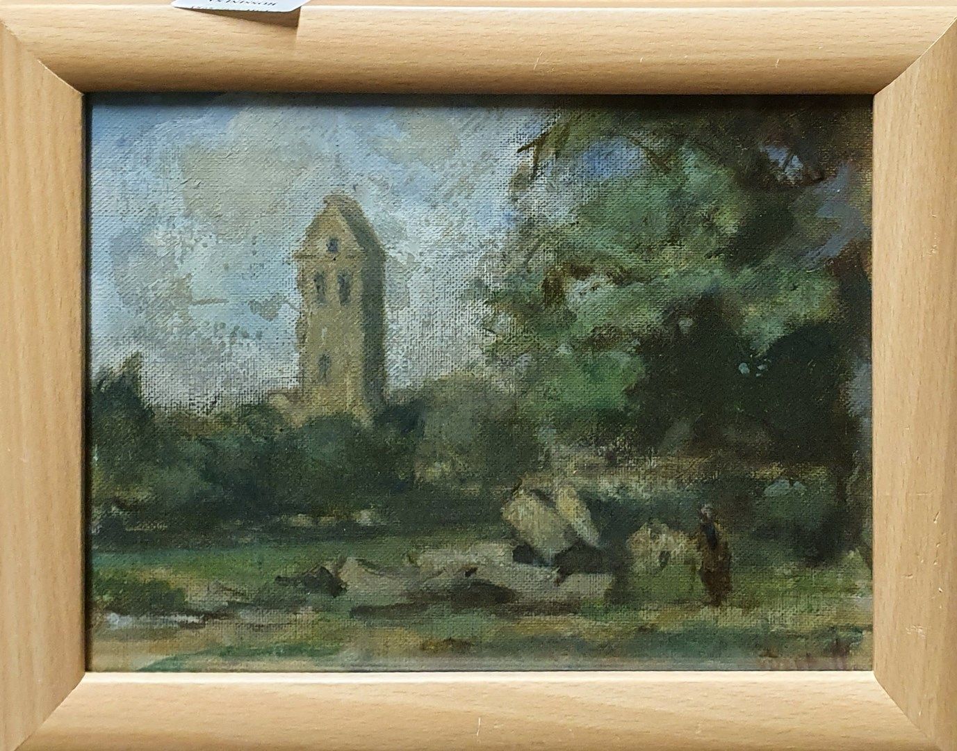 Null DERTELLE André (XX)

卢扎尔奇教堂。

布面油画，裱在纸板上，右下角有签名

18x23.70厘米