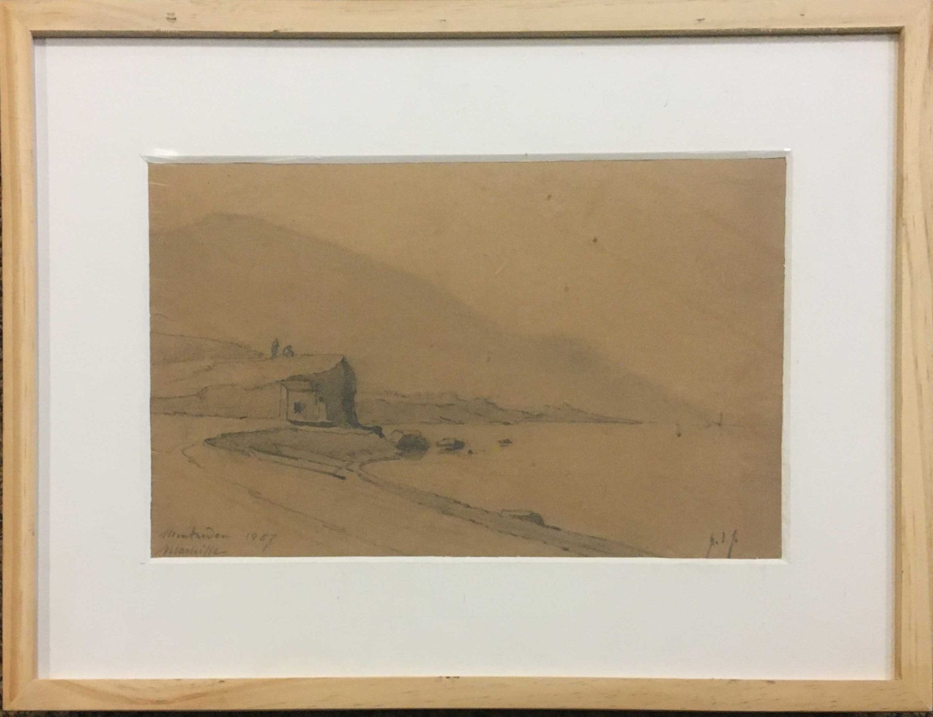 Null 德-法布里-保罗(1833-1927)

蒙特雷顿-马赛

石墨画，右下方有签名，1857年，左下方有标题

18x29厘米