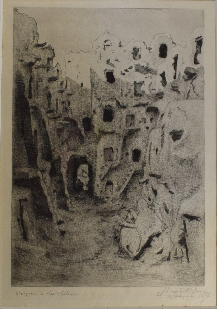 Null 普罗维-埃米尔-维克多，又称维克多-普罗维（1858-1943）。

Ksar的僵局

石版画，右下角署名 "派遣"，日期为1892年

高：40厘米&hellip;