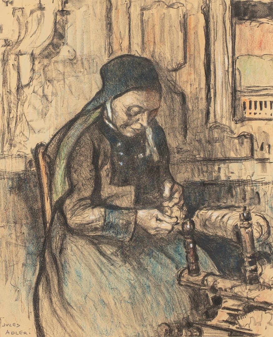 Null 阿德勒-儒勒，1865-1952年

旋转器

纸上木炭和粉彩（略微偏析），左下角有签名

34x28 cm at sight