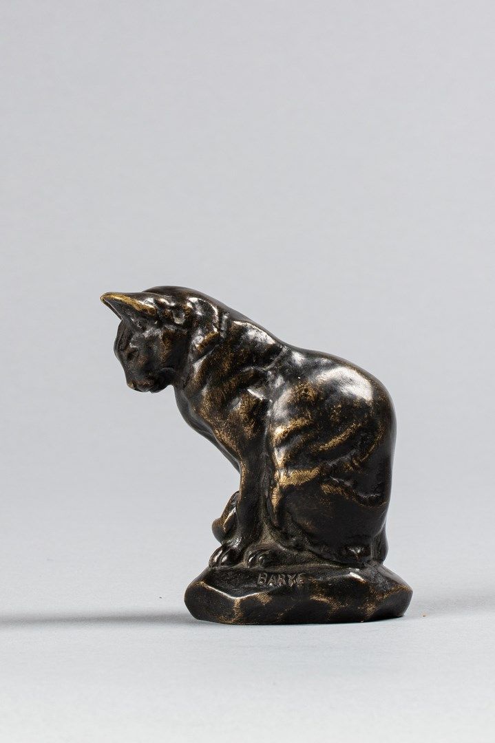 Null 
BARYE Antoine Louis, 后




猫咪




带有深棕色铜锈的青铜，现代版铸造（铜锈有磨损）。 




在露台上：BARYE&hellip;
