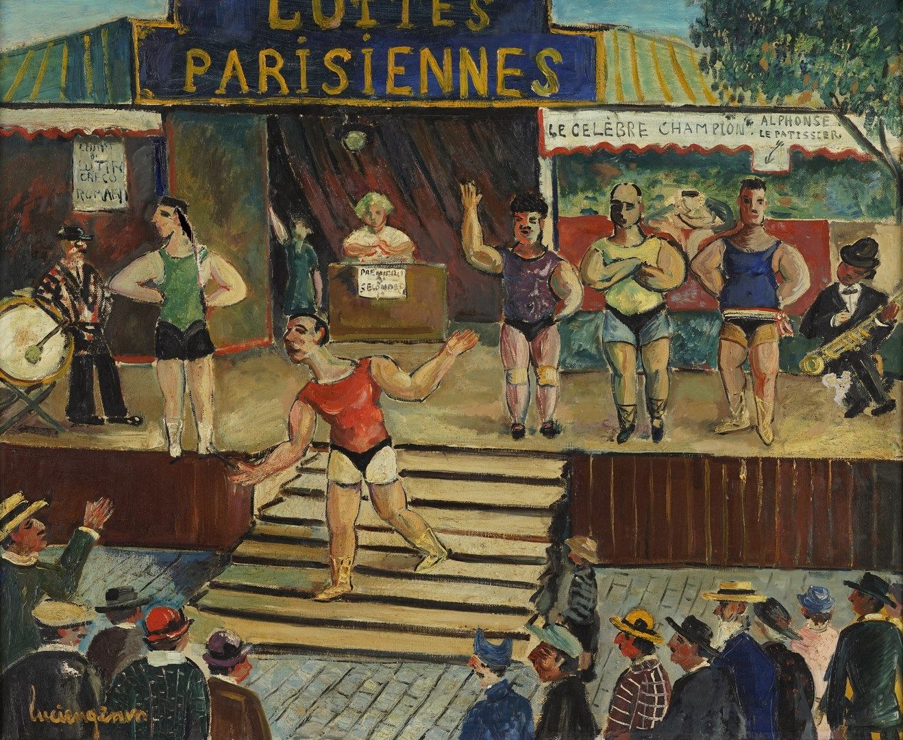 Null GENIN Lucien, 1894-1953

The parade at the wrestling hut

oil on canvas (ac&hellip;