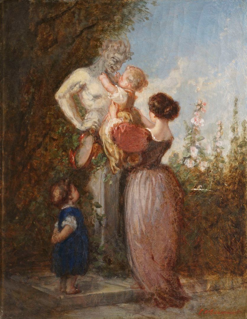 Null DE BEAUMONT Édouard Charles, 1812-1888

Mother and children in front of the&hellip;