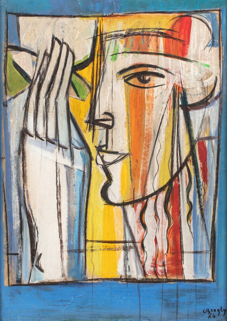 Null BROGLY Colette, 20th century

Face and hand, 1984

painting on paper double&hellip;