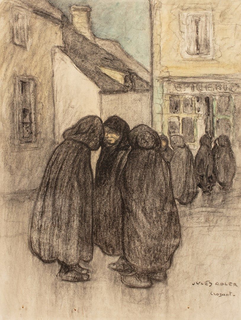 Null 
阿德勒-儒勒，1865-1952年



Mourning in Limousin, Crozant



纸上木炭和水彩（略微偏析），已签名并位于&hellip;