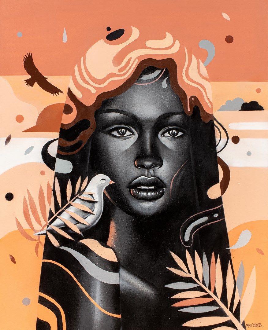 Null MSIEU BONHEUR, born in 1977

Black Lady

aerosol and oil on canvas, signed &hellip;