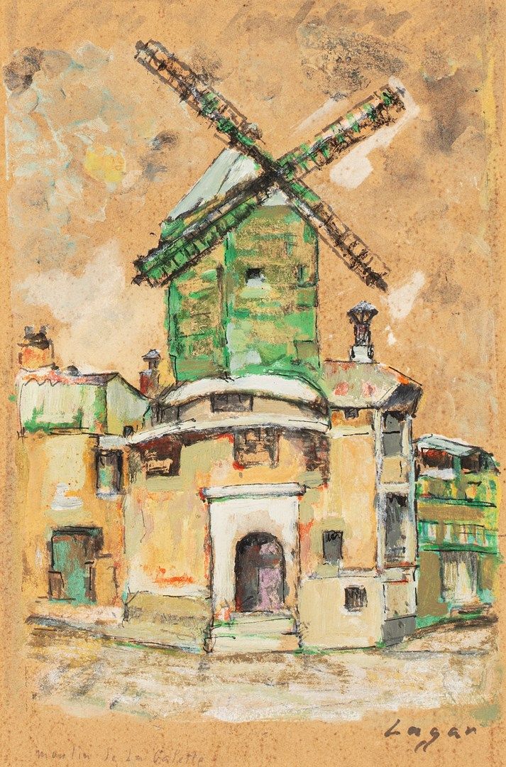 Null LAGAR Celso, 1891-1966

加勒特的磨坊(Moulin de la Galette)

纸上钢笔、印度水墨和水粉画（水粉画有污点和&hellip;