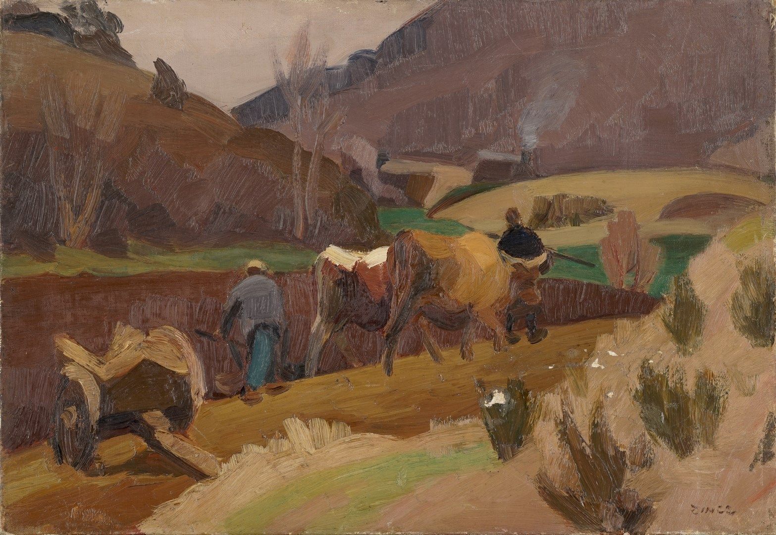 Null ZINGG Jules, 1882-1942

Ploughing

oil on canvas (some missing towards the &hellip;