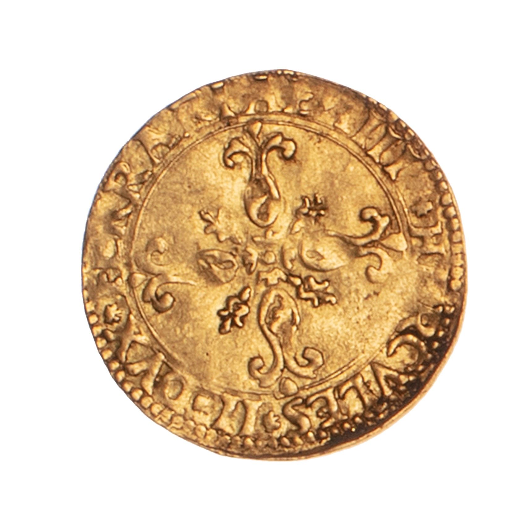 Null 意大利--摩德纳--赫科洛二世(1534-1559)

金色的Scudo。

Fr : 761.

TTB。