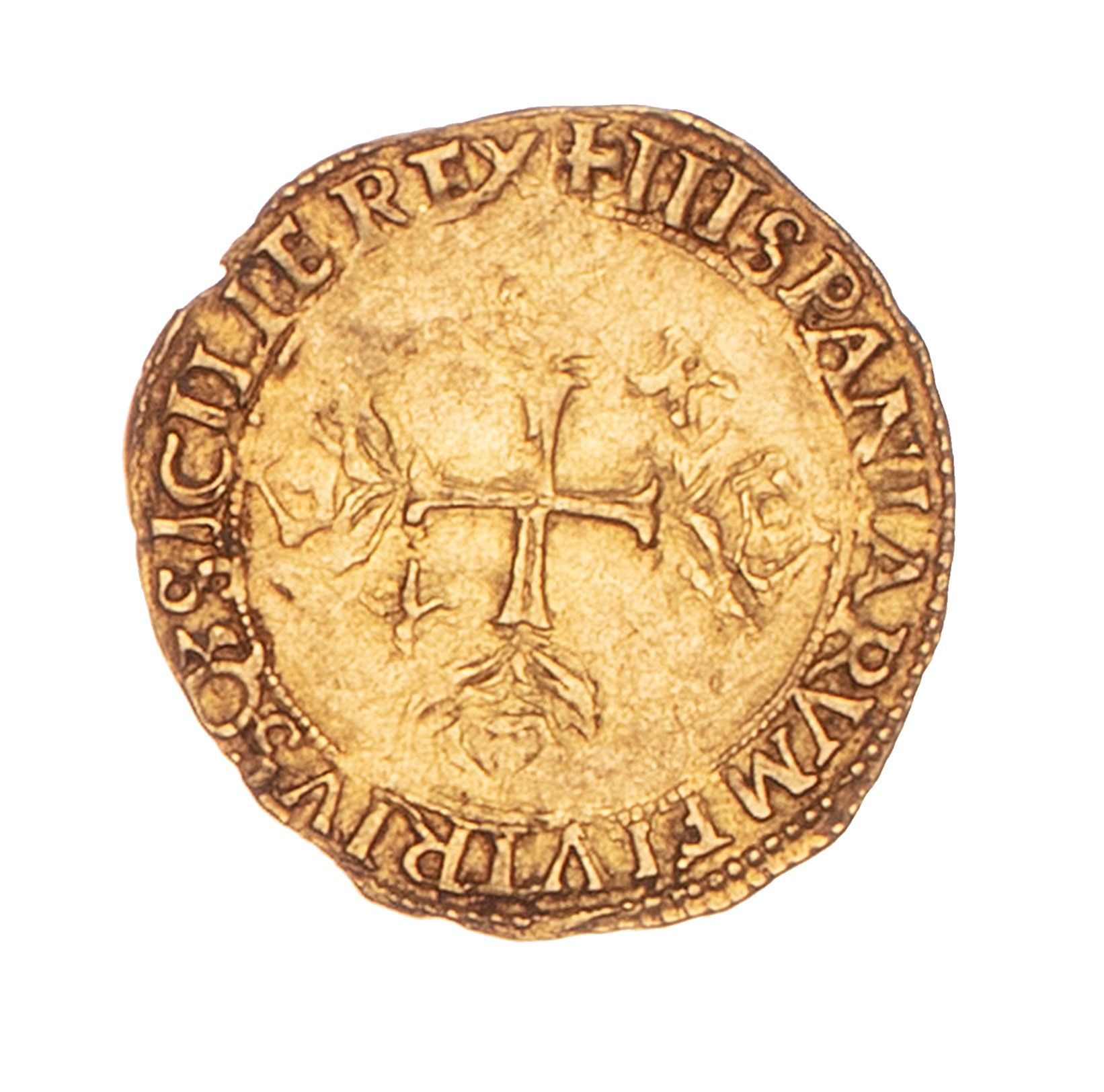 Null 意大利 - 那不勒斯 - 查尔斯-昆特(1519-1556)

金色的Scudo。

Fr : 836.

VG到TTB。