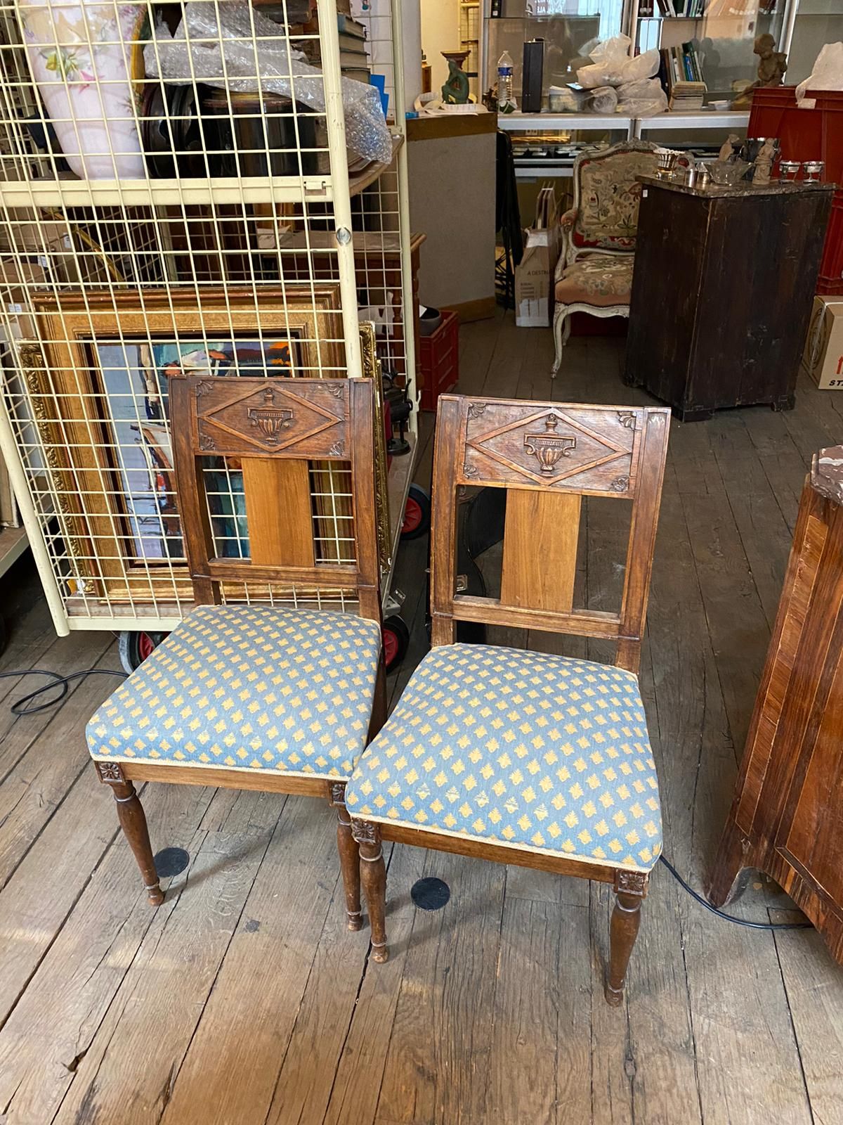 Null Two Directoire style chairs.