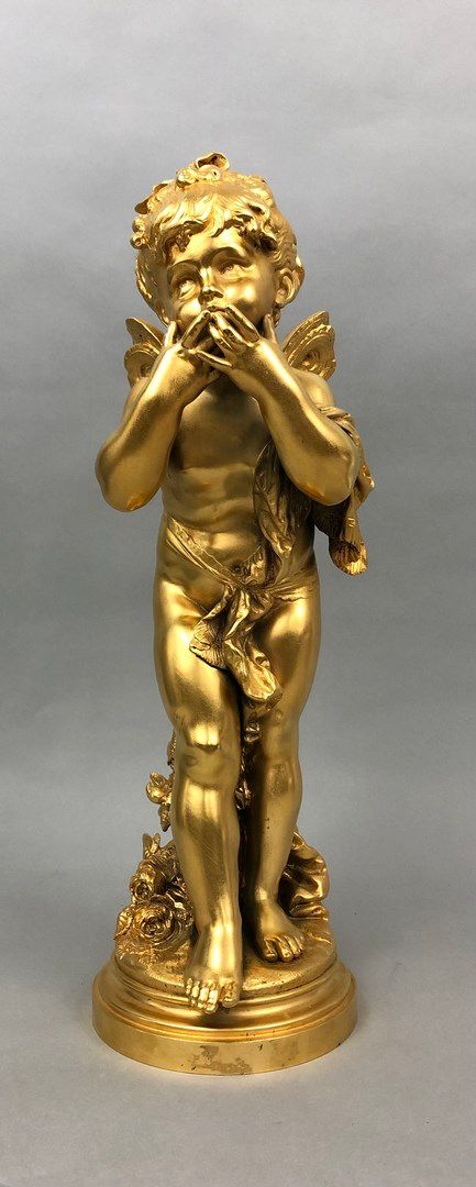Null Louis Auguste MOREAU (1855-1919), d'après

La fée sifflante,

Bronze doré s&hellip;