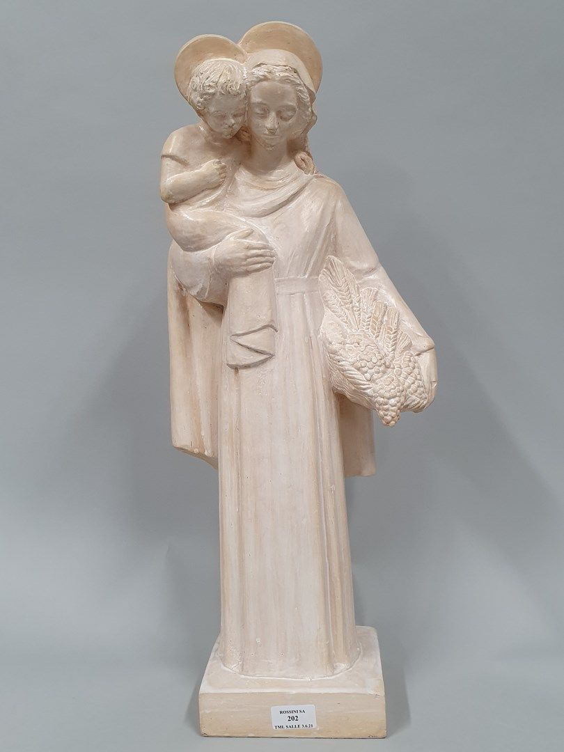 Null 哈特曼-雅克 (1908-1994)

圣母与孩子和花束

侧面有 "HARTMANN "字样的赤土陶器雕塑。

小污点和划痕的痕迹

高度：62厘米