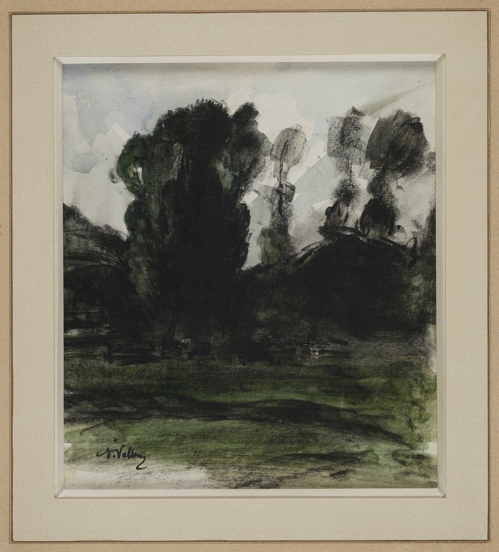 Null 安托万-沃尔隆，1833-1900年

盆地 - 喷泉 - 草地和树木 - 盆地的边缘

同框的两幅水彩和粉彩画，一幅水彩画加水粉（小事故），一幅粉彩&hellip;